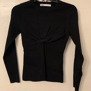 Zara black party top